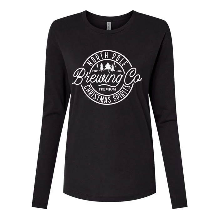 North Pole Brewing Co Merry Christmas Womens Cotton Relaxed Long Sleeve T-Shirt