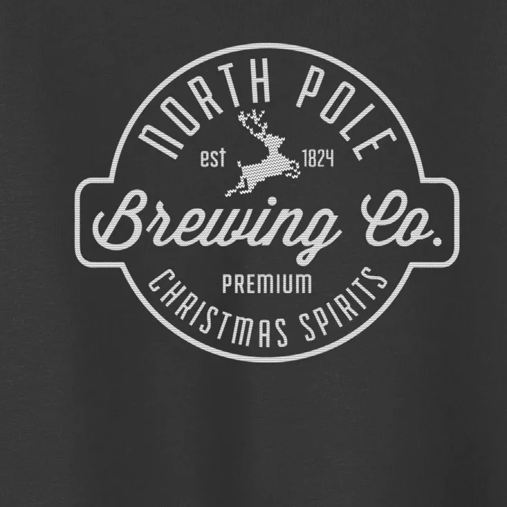 North Pole Brewing Co Christmas Santa North Pole Matching Toddler T-Shirt