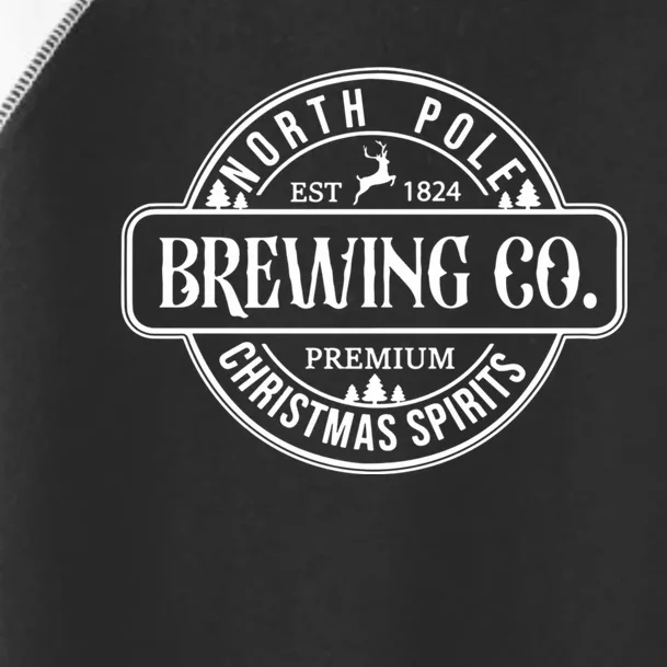 North Pole Brewing Co Christmas Santa North Pole Matching Toddler Fine Jersey T-Shirt