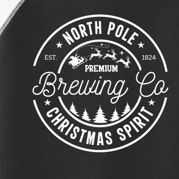 North Pole Brewing Co Christmas Santa North Pole Matching Toddler Fine Jersey T-Shirt