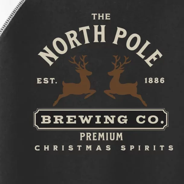 North Pole Brewing Co Christmas Santa North Pole Matching Toddler Fine Jersey T-Shirt