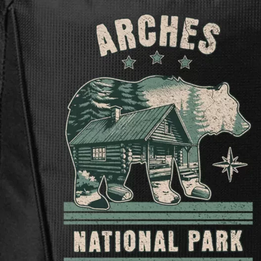 National Park Bear Cabin Vacation Souvenir City Backpack