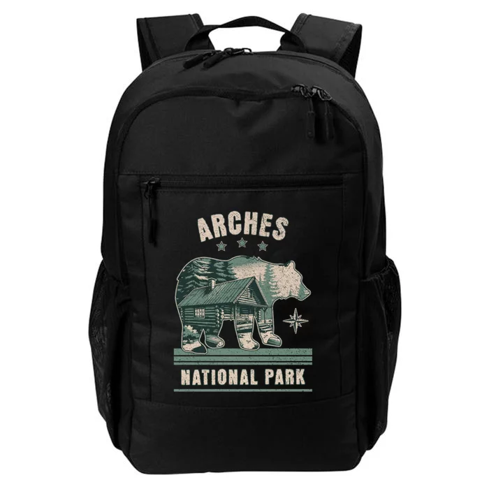 National Park Bear Cabin Vacation Souvenir Daily Commute Backpack