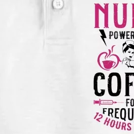 Nurse Powered By Coffee For Frequently 12 Hours Straight Dry Zone Grid Performance Polo