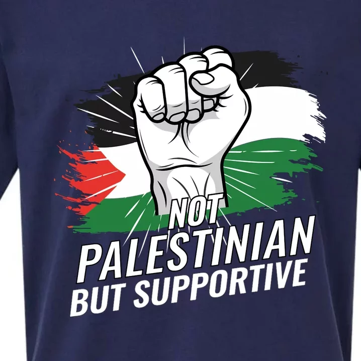 Not Palestinian But Supportive Palestine Flag Country Sueded Cloud Jersey T-Shirt