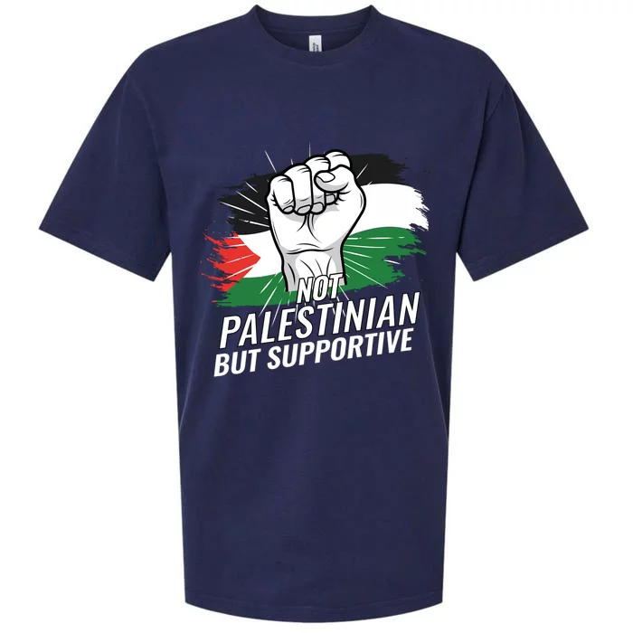 Not Palestinian But Supportive Palestine Flag Country Sueded Cloud Jersey T-Shirt