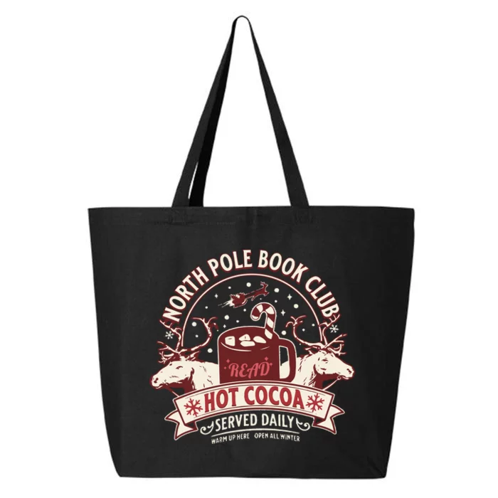 North Pole Book Club Bookish Christmas 25L Jumbo Tote