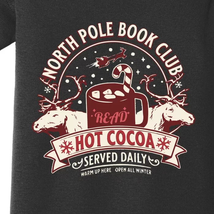 North Pole Book Club Bookish Christmas Baby Bodysuit