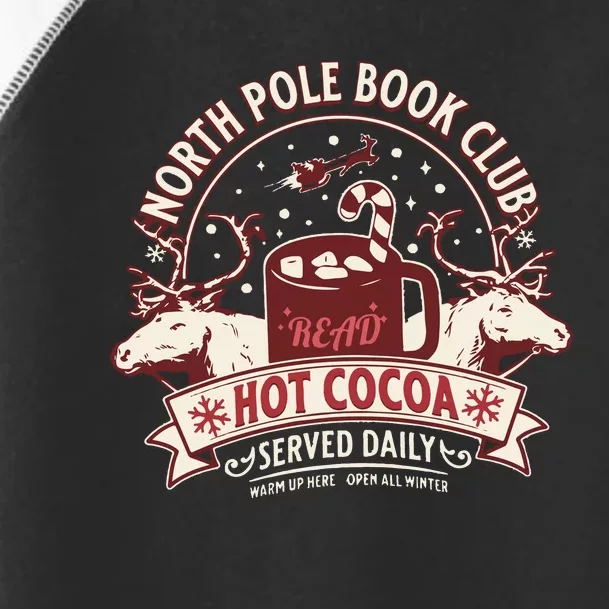 North Pole Book Club Bookish Christmas Toddler Fine Jersey T-Shirt