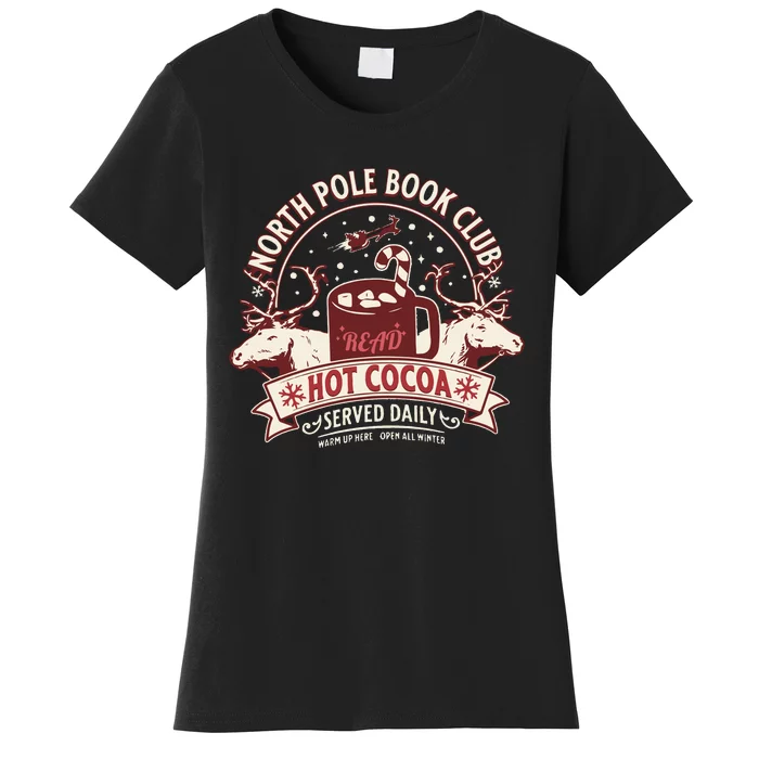 North Pole Book Club Bookish Christmas Women's T-Shirt