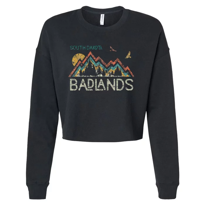 National Park Badlands South Dakota The Mount Rushmore State Cropped Pullover Crew