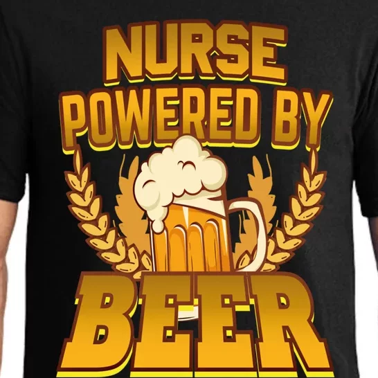 Nurse Powered By Beer Nursing Humor Cool Gift Pajama Set