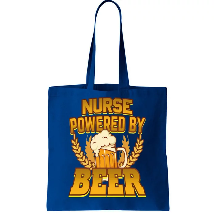 Nurse Powered By Beer Nursing Humor Cool Gift Tote Bag