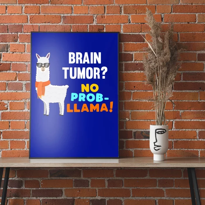 No Probgiftllama Brain Tumor Survivor Recovery Get Well Funny Gift Cool Gift Poster