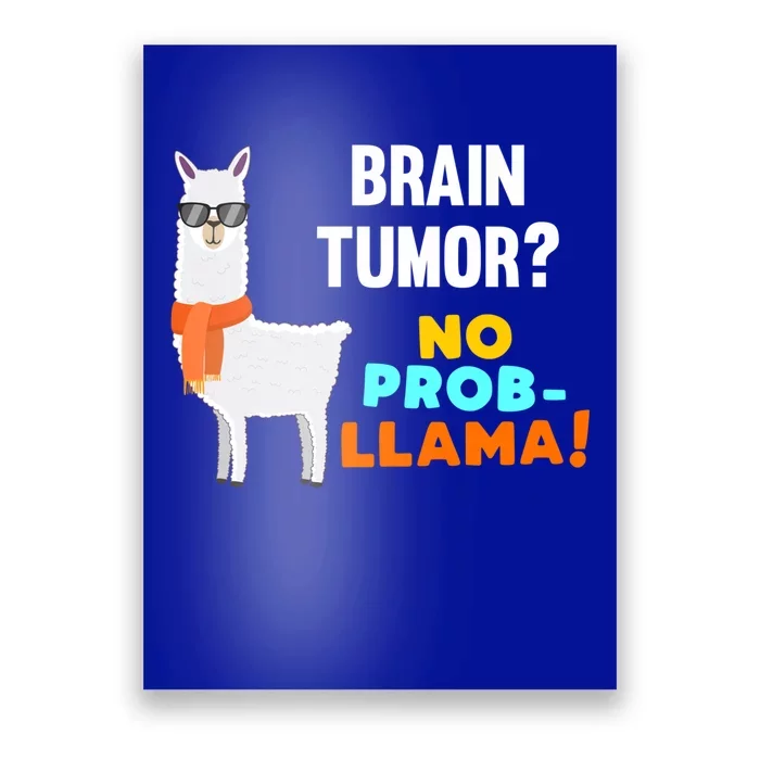 No Probgiftllama Brain Tumor Survivor Recovery Get Well Funny Gift Cool Gift Poster