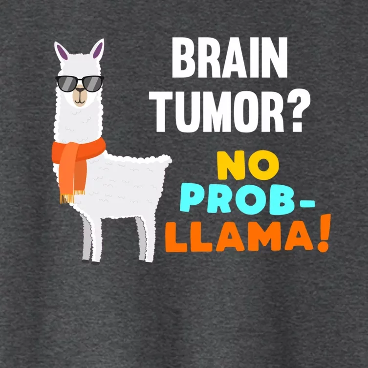 No Probgiftllama Brain Tumor Survivor Recovery Get Well Funny Gift Cool Gift Women's Crop Top Tee