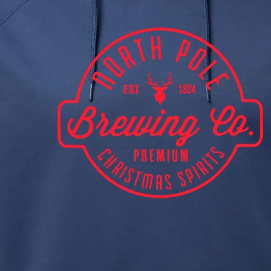 North Pole Brewing Company Hot Chocolate Christmas Spirits Great Gift Performance Fleece Hoodie