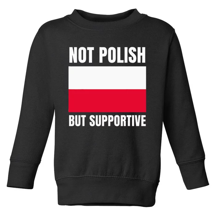 Not Polish But Supportive Poland Flag Support Toddler Sweatshirt