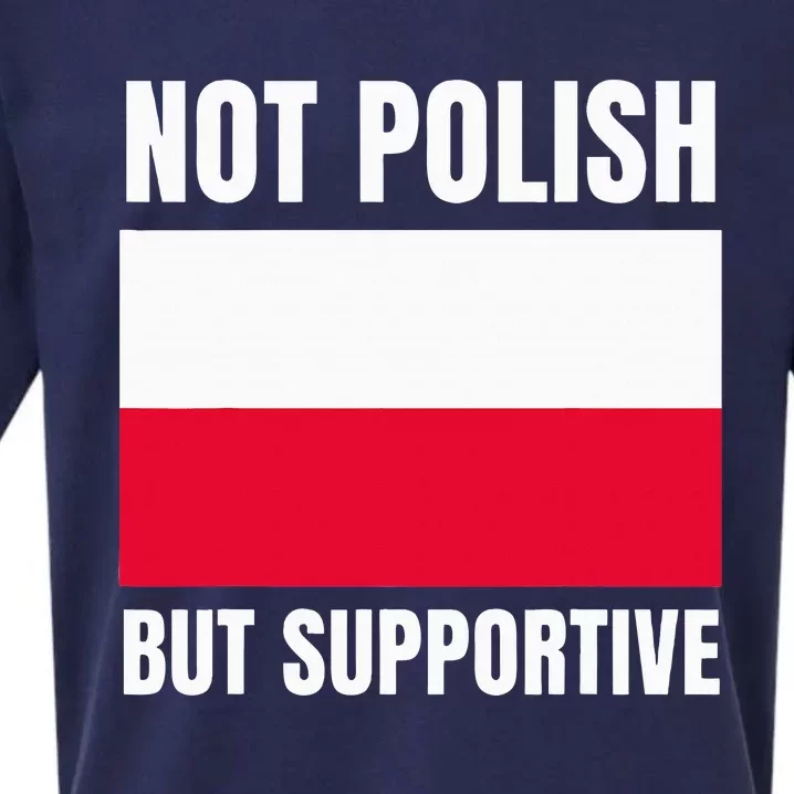 Not Polish But Supportive Poland Flag Support Sueded Cloud Jersey T-Shirt