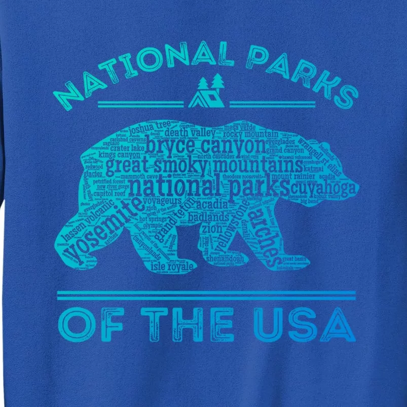 National Parks Bear Hiking Travel Camping Outdoors Retro Usa Cool Gift Sweatshirt