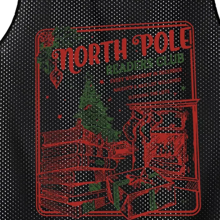 North Pole Book Club Santa Mesh Reversible Basketball Jersey Tank