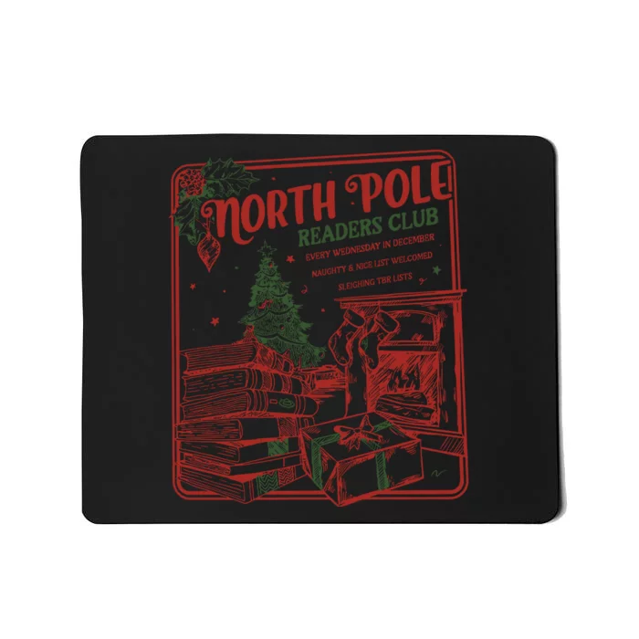 North Pole Book Club Santa Mousepad