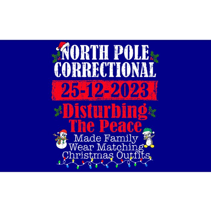 North Pole Correctional Made Family wear Christmas Pajamas Bumper Sticker