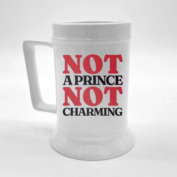 Not Prince Charming Funny Gift For Him Front & Back Beer Stein