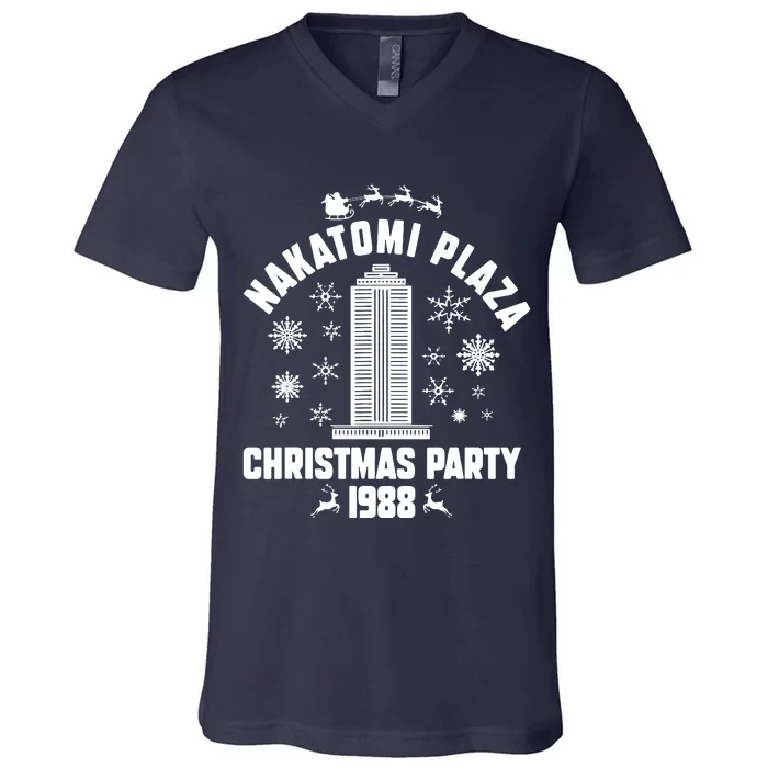 Nakatomi Plaza Christmas Party 1988 V-Neck T-Shirt