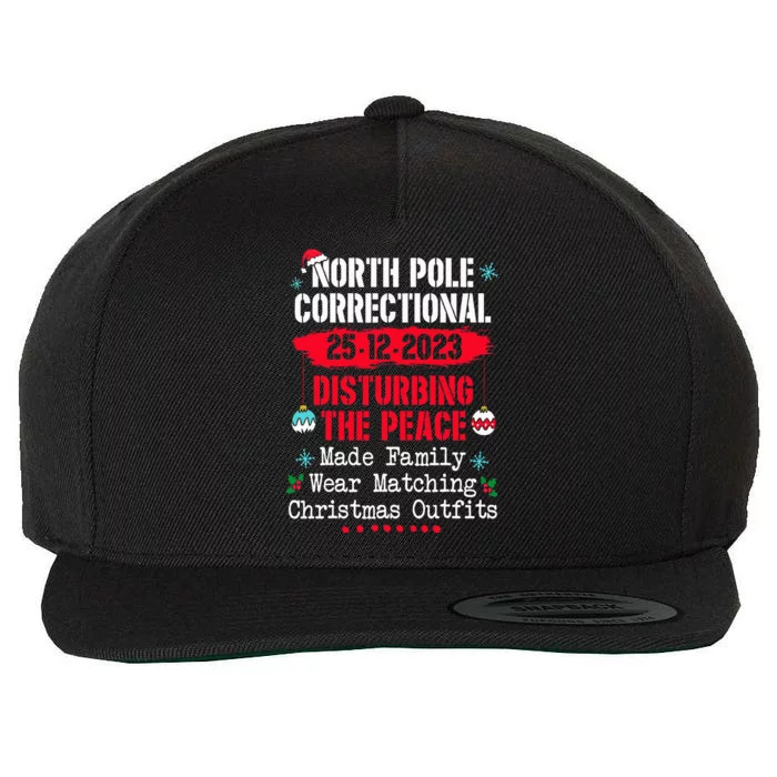 North Pole Correctional Disturbing Peace wear matching Wool Snapback Cap