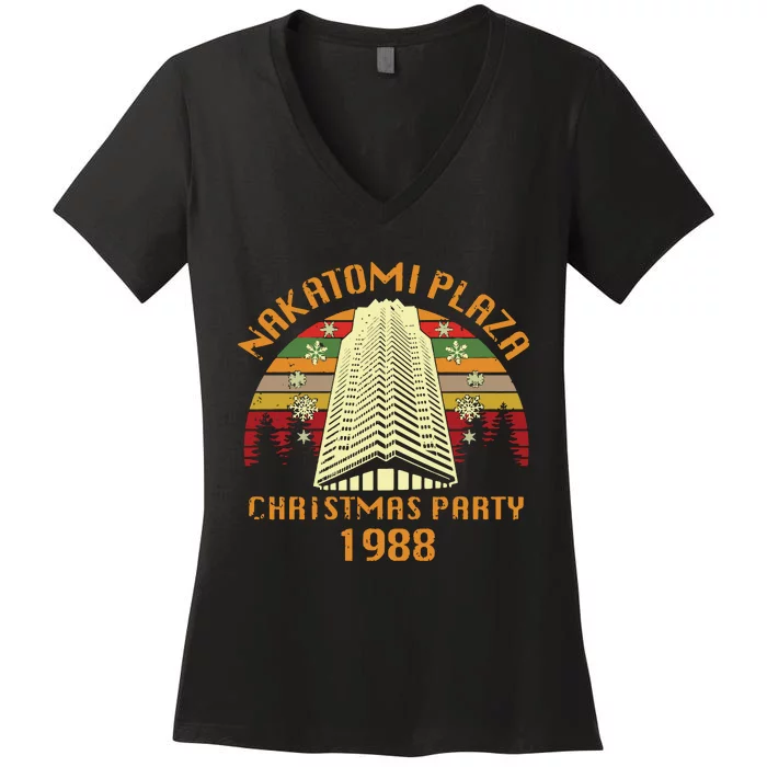 Nakatomi Plaza Christmas Party 1988 Women's V-Neck T-Shirt