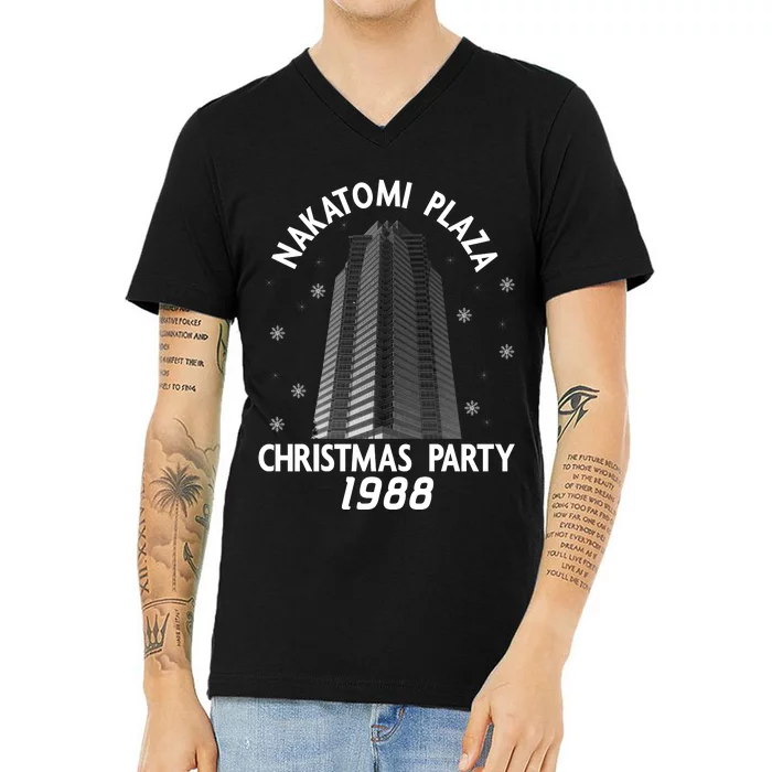 Nakatomi Plaza Christmas Party 1988 V-Neck T-Shirt