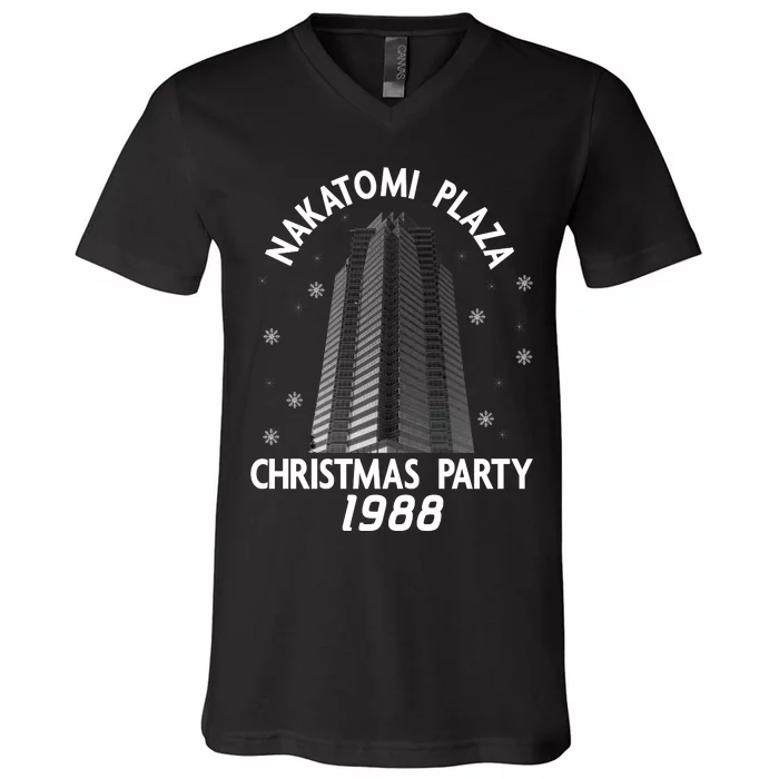 Nakatomi Plaza Christmas Party 1988 V-Neck T-Shirt