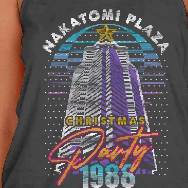 Nakatomi Plaza Christmas Plaza Party 1988 Women's Knotted Racerback Tank