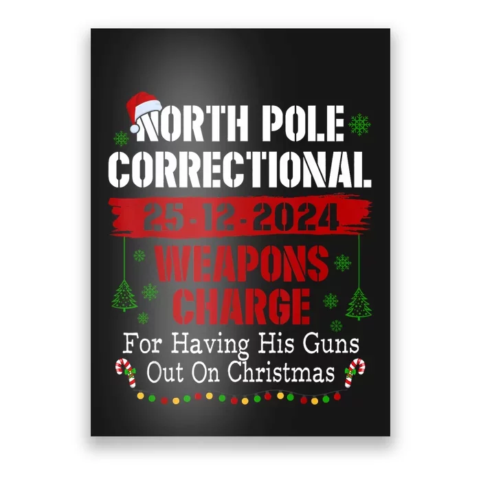 North Pole Correctional Weapons Charge For Having His Guns Poster