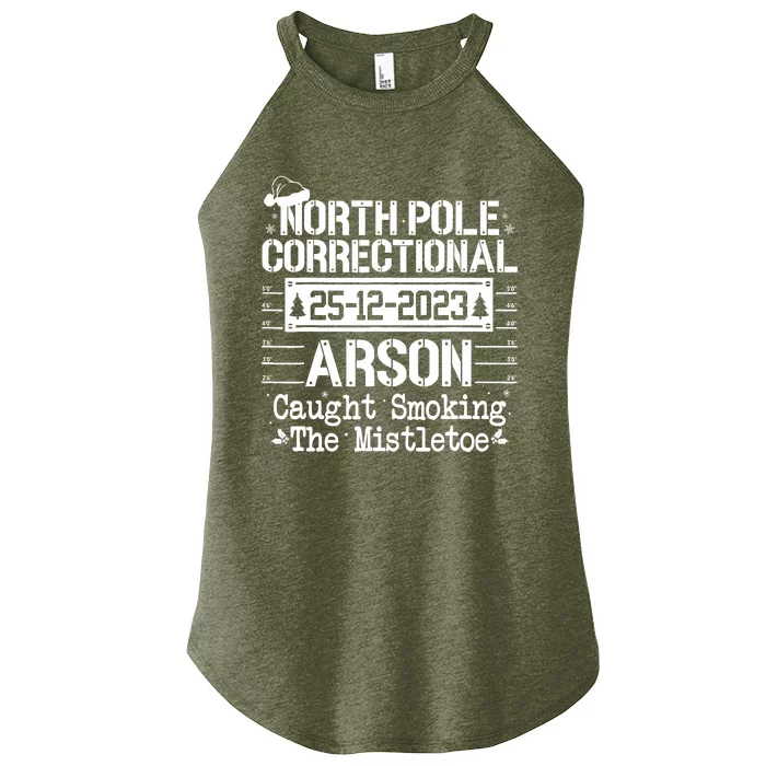 North Pole Correctional Arson Matching Family Christmas Women’s Perfect Tri Rocker Tank