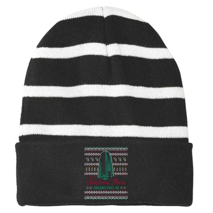 Nakatomi Plaza Christmas Party ’88 Christmas Sweater Striped Beanie with Solid Band