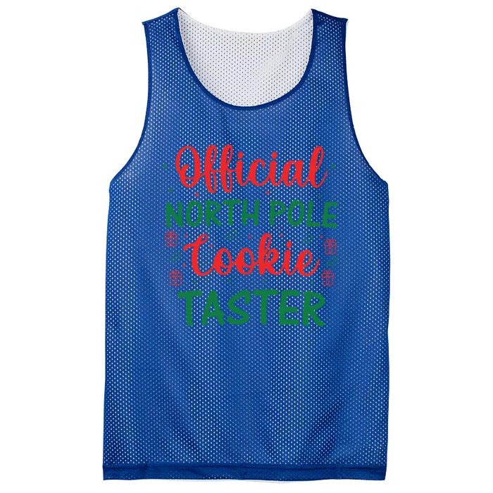 North Pole Cookie Taster Gift Mesh Reversible Basketball Jersey Tank