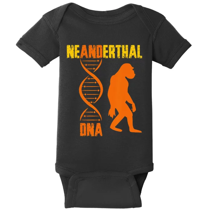 Neanderthal Primate Cave DNA Genetics Paleoanthropology Baby Bodysuit