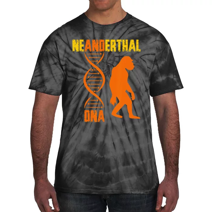 Neanderthal Primate Cave DNA Genetics Paleoanthropology Tie-Dye T-Shirt