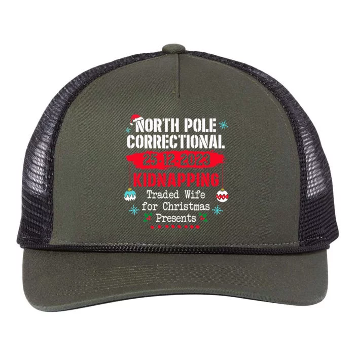 North Pole Correctional Kidnapping Traded Wife for Christmas Retro Rope Trucker Hat Cap