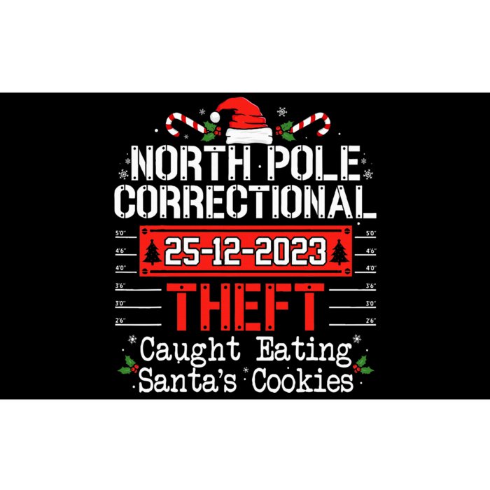 North Pole Correctional Theft Fun Matching Family Christmas Bumper Sticker