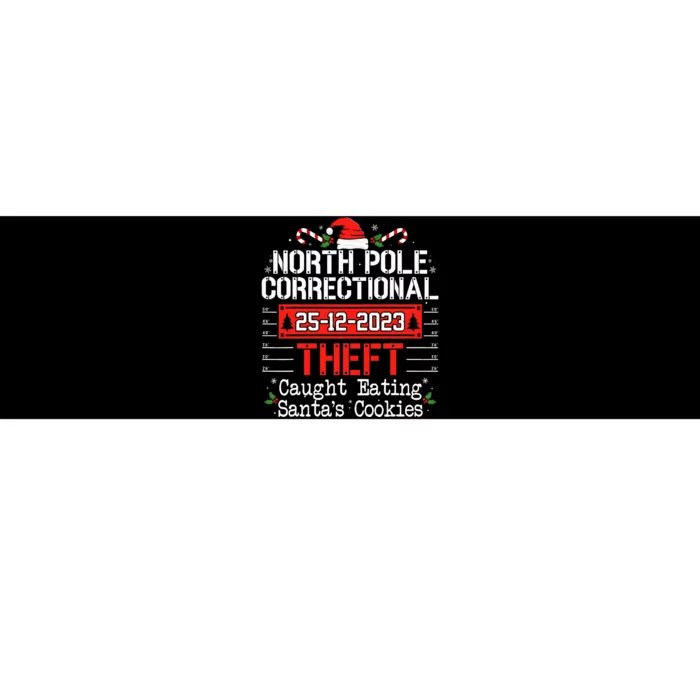 North Pole Correctional Theft Fun Matching Family Christmas Bumper Sticker