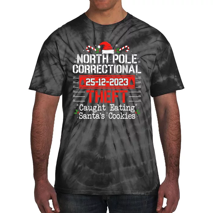 North Pole Correctional Theft Fun Matching Family Christmas Tie-Dye T-Shirt