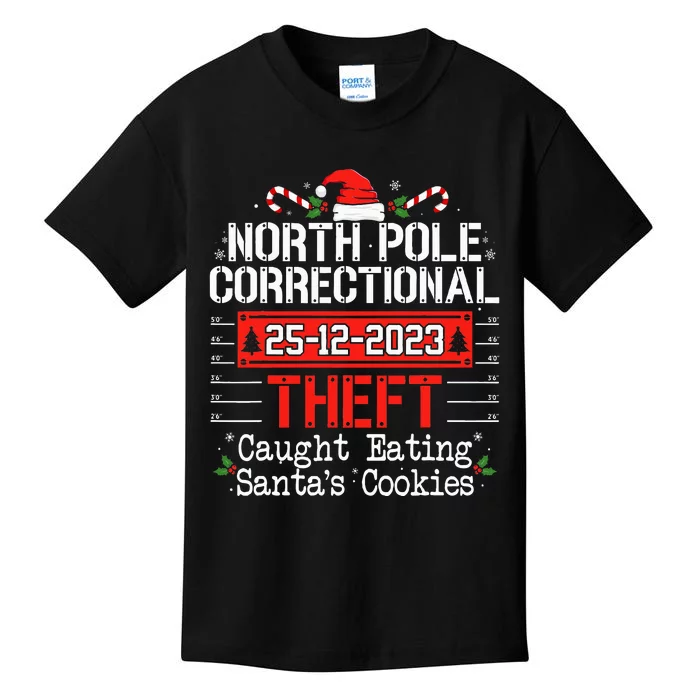 North Pole Correctional Theft Fun Matching Family Christmas Kids T-Shirt