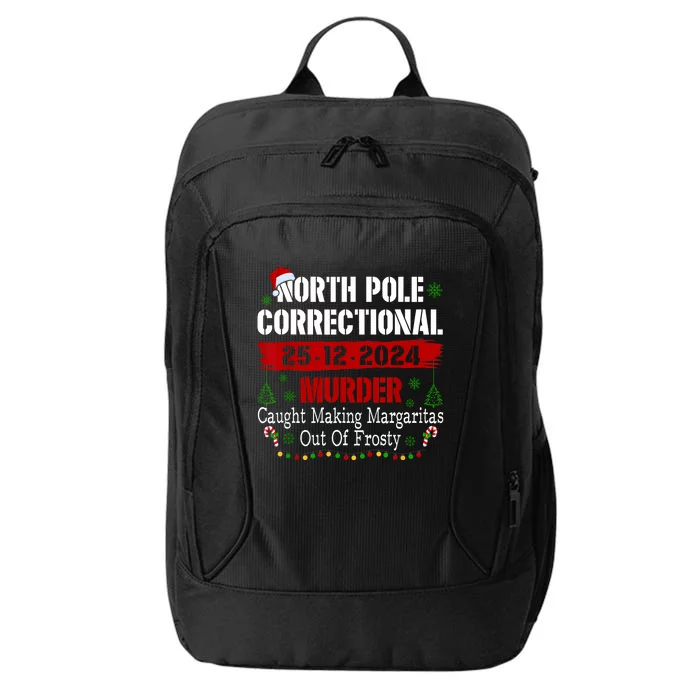 North Pole Correctional Murder Caught Making Margaritas Xmas City Backpack