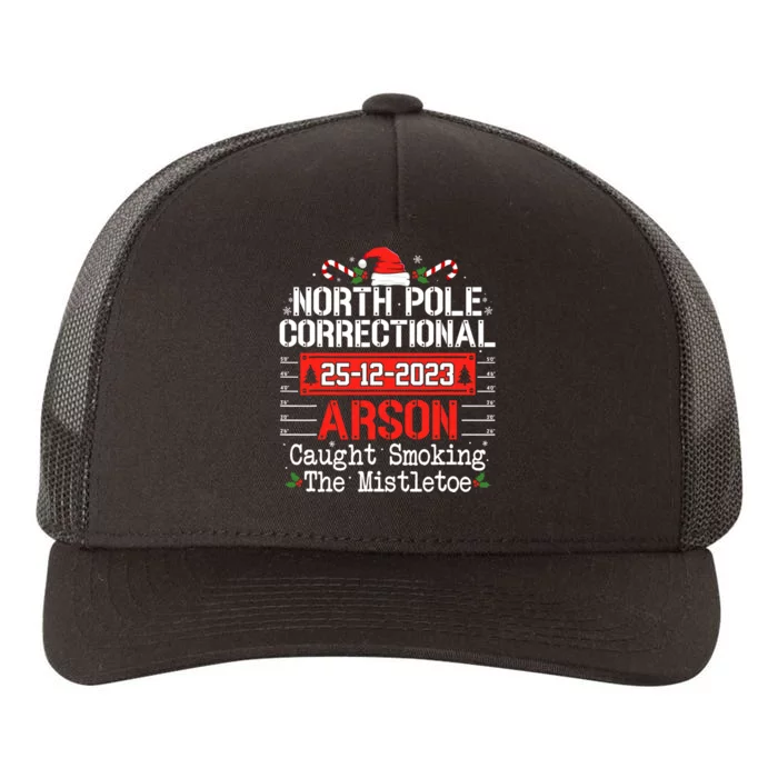 North Pole Correctional Arson Matching Family Christmas Yupoong Adult 5-Panel Trucker Hat