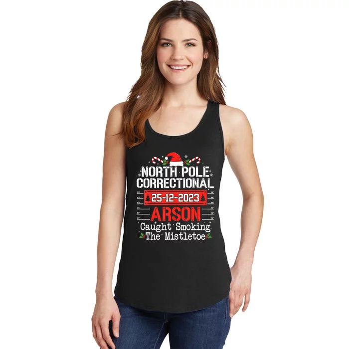 North Pole Correctional Arson Matching Family Christmas Ladies Essential Tank