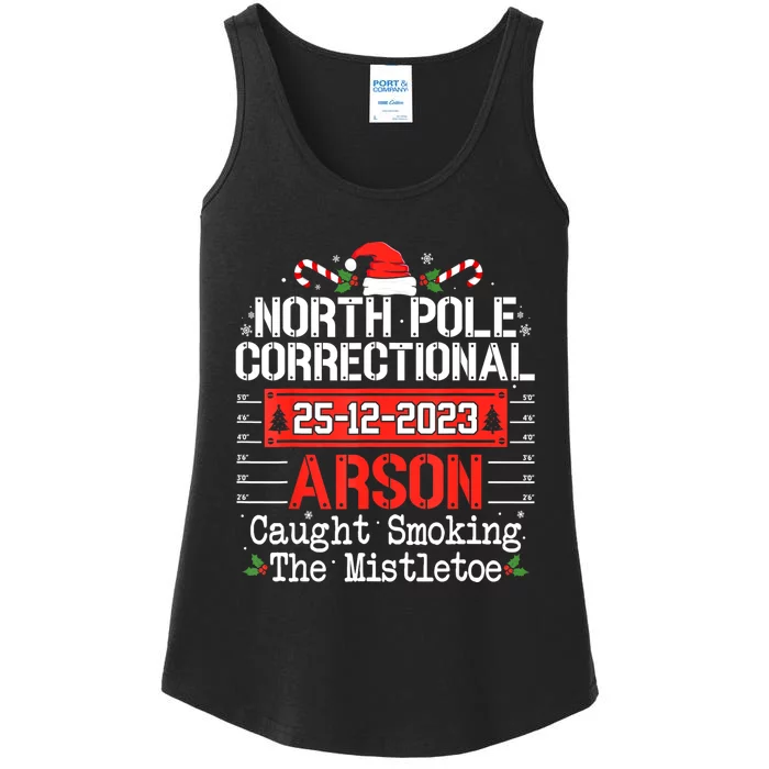 North Pole Correctional Arson Matching Family Christmas Ladies Essential Tank