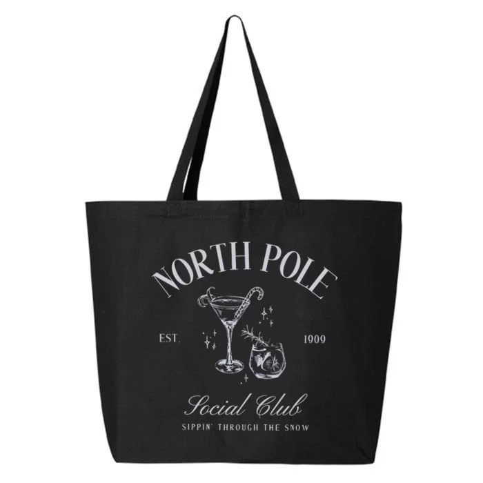 North Pole Club Christmas Cocktail Social Club 25L Jumbo Tote